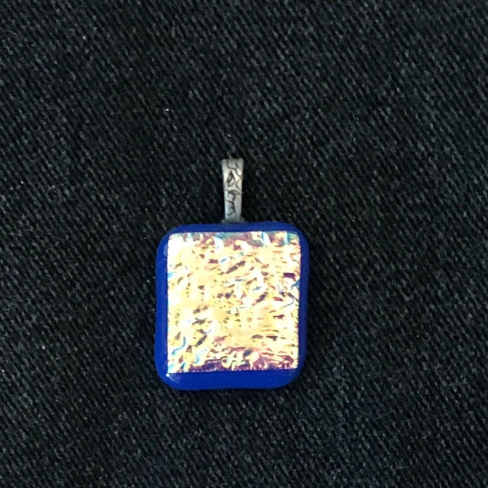 Handmade fusion glass pendant